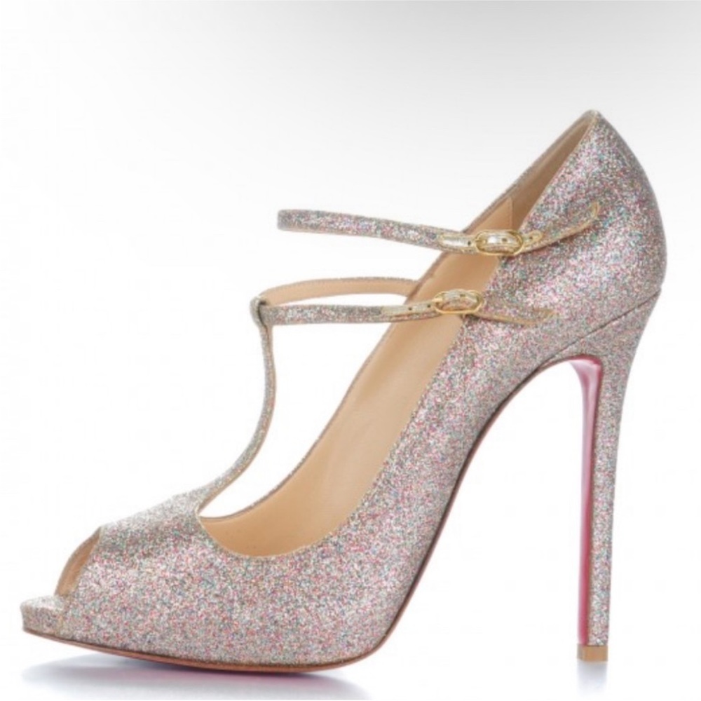 Christian Louboutin T Double Glitter mini 120 mm
RETAIL 895